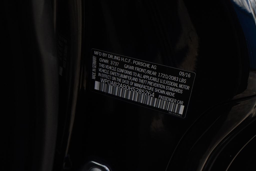 2017 Porsche 718 Cayman S