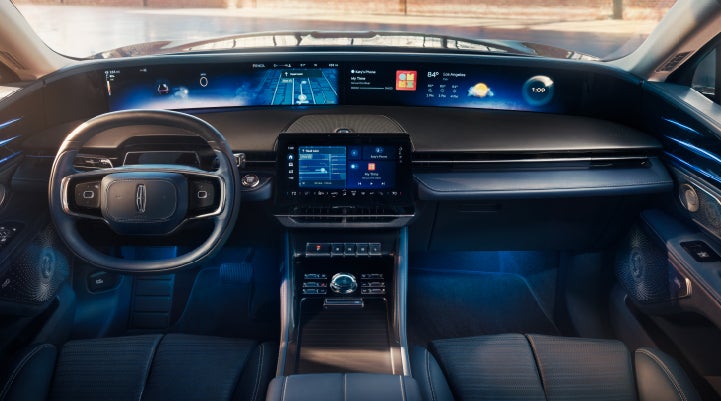 A large panoramic display is shown on the dashboard of a 2025 Lincoln Nautilus® SUV | Gary Yeomans Lincoln Ocala in Ocala FL