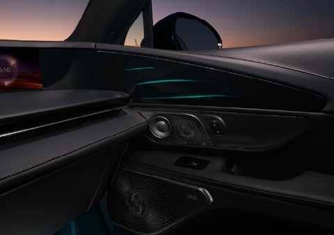 Selectable ambient lighting glows in the passenger door panel. | Gary Yeomans Lincoln Ocala in Ocala FL