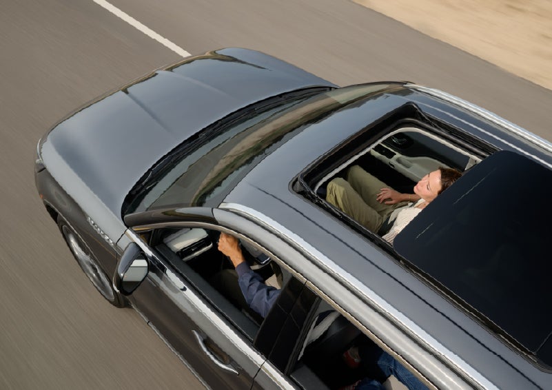 The available panoramic Vista Roof® of a 2027 Lincoln Aviator® SUV is open. | Gary Yeomans Lincoln Ocala in Ocala FL