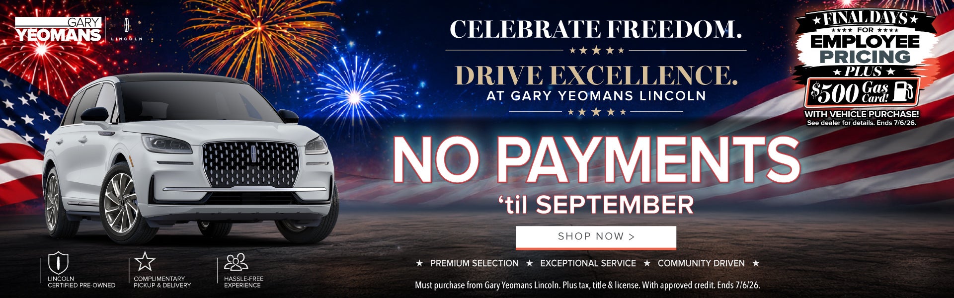Get a $500 Gas Card with Every Vehicle Purchase!