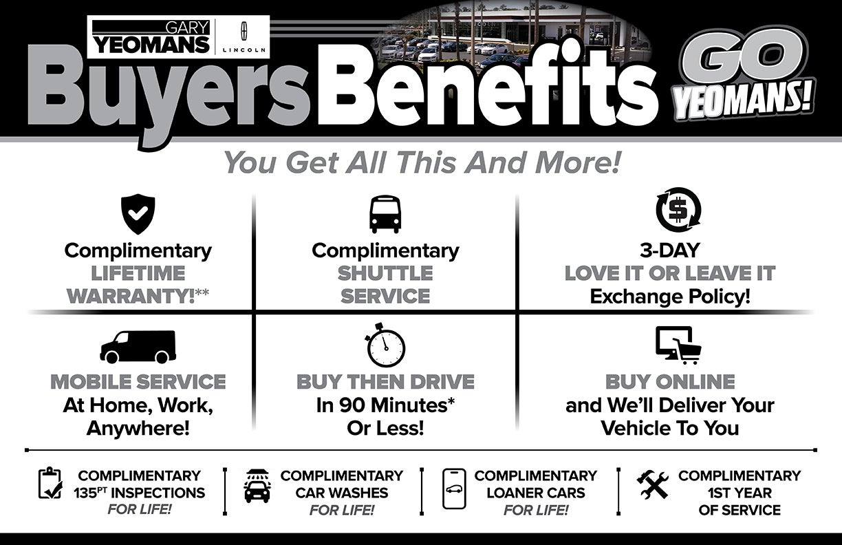 Gary Yeomans Lincoln Ocala Buyers Benefits